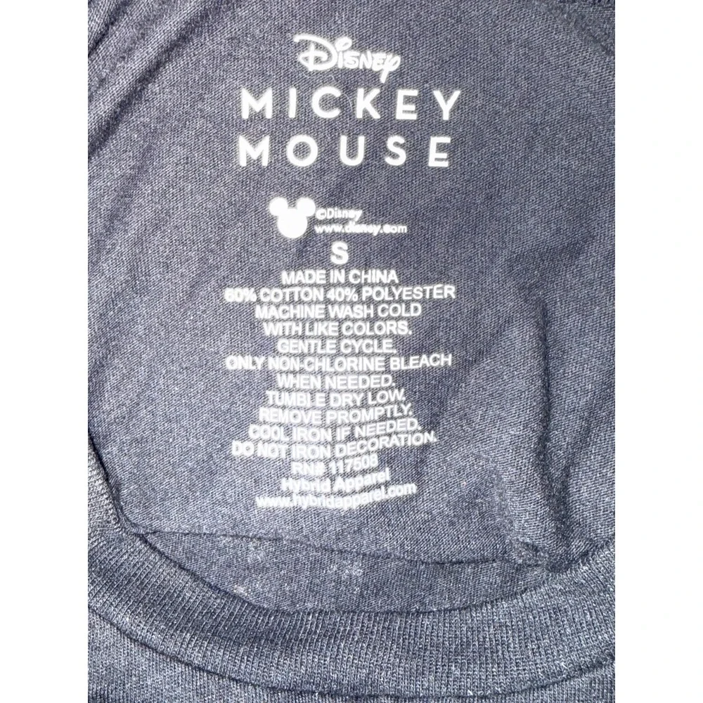 Disney Mickey‎ Mouse Motorcycle Riding Club Black Graphic T Shirt Small